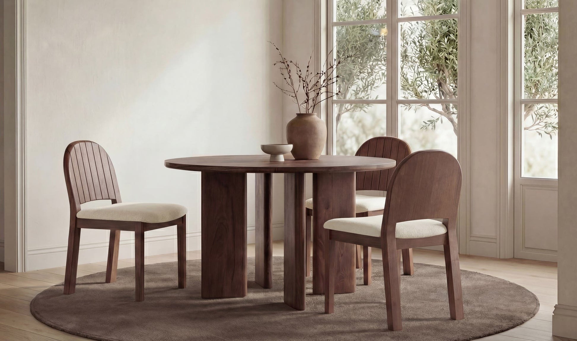 Emil Dining Chair Cream-Set of Two by Moe's Home Collection - view 5