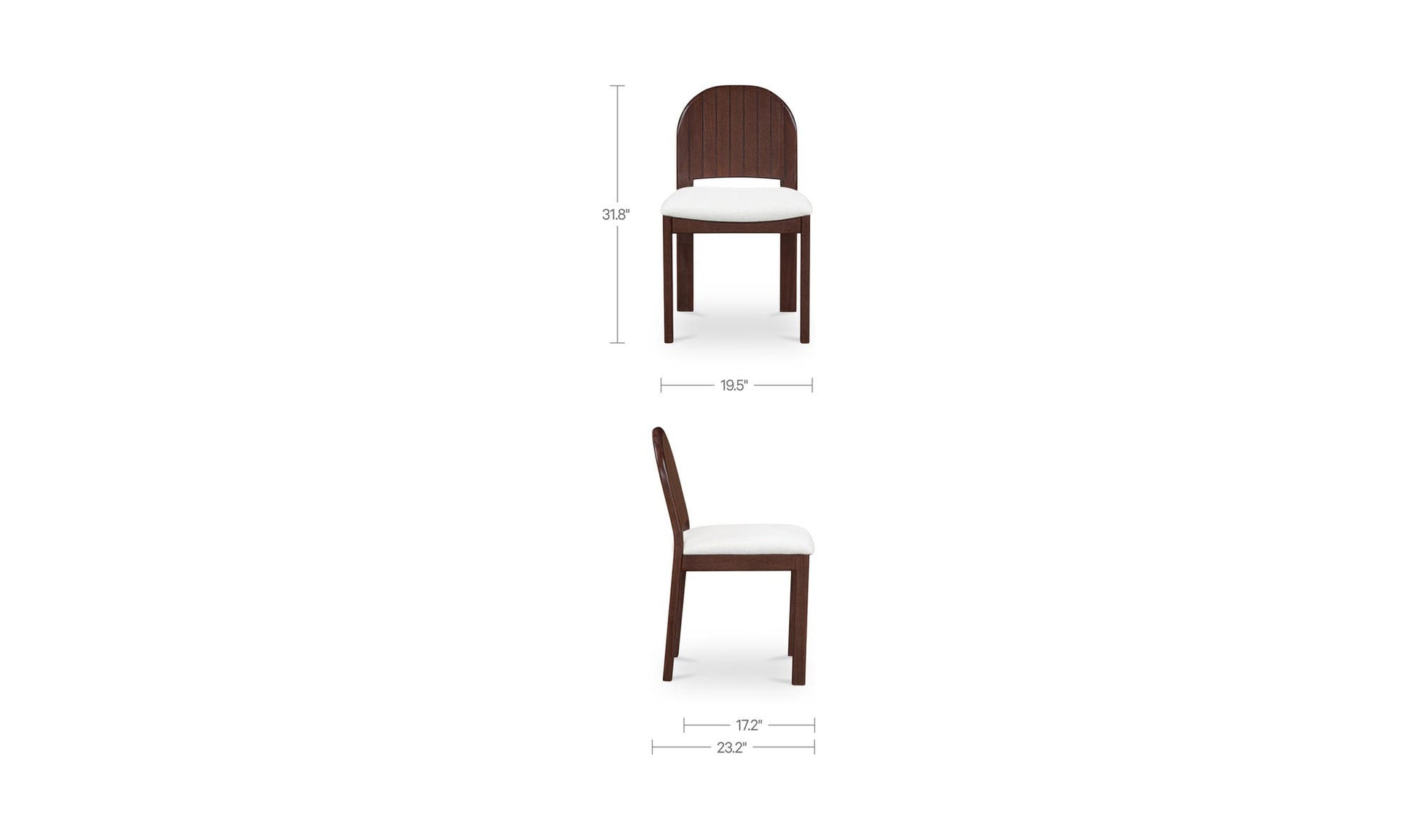 Emil Dining Chair Cream-Set of Two by Moe's Home Collection - view 14