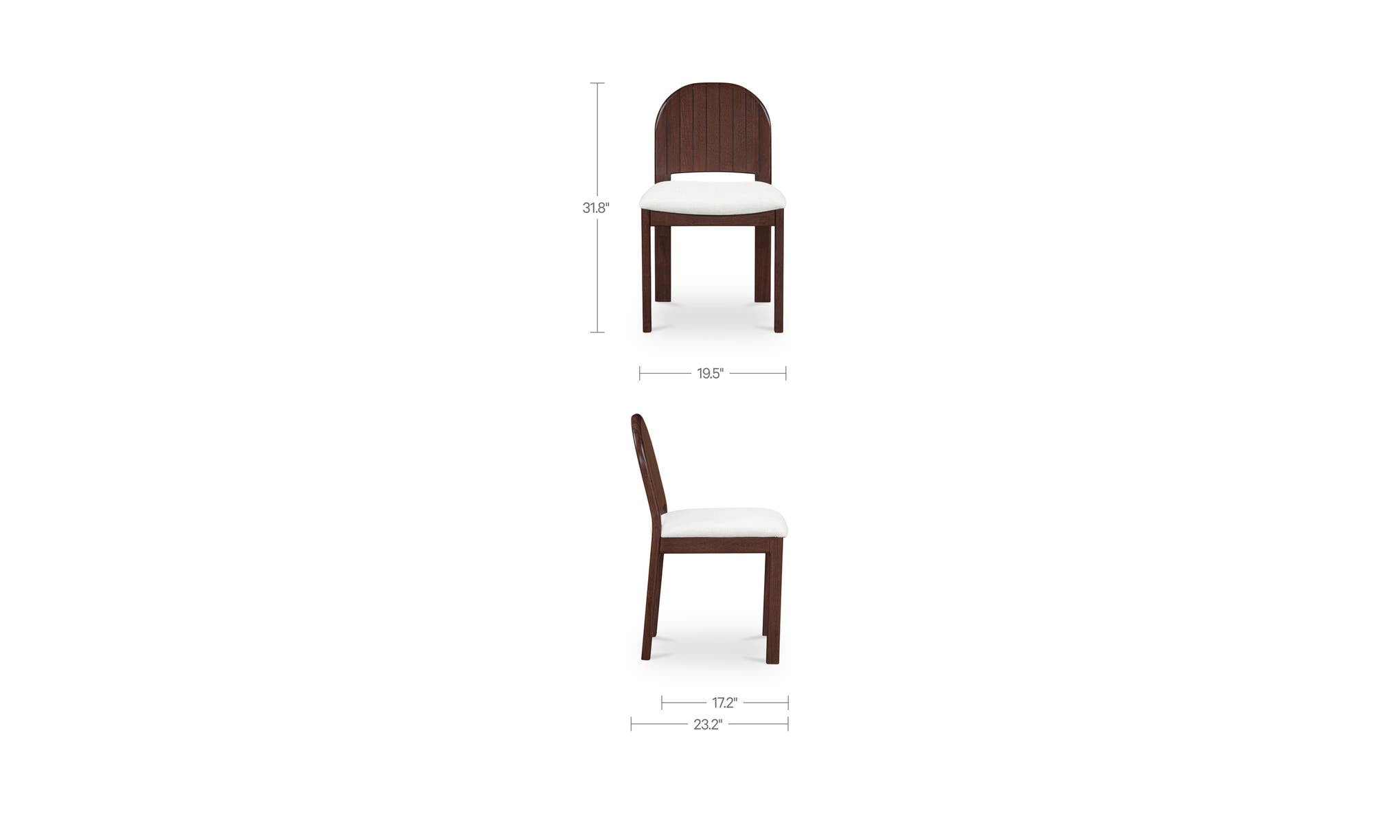 Emil Dining Chair Cream-Set of Two by Moe's Home Collection - view 14