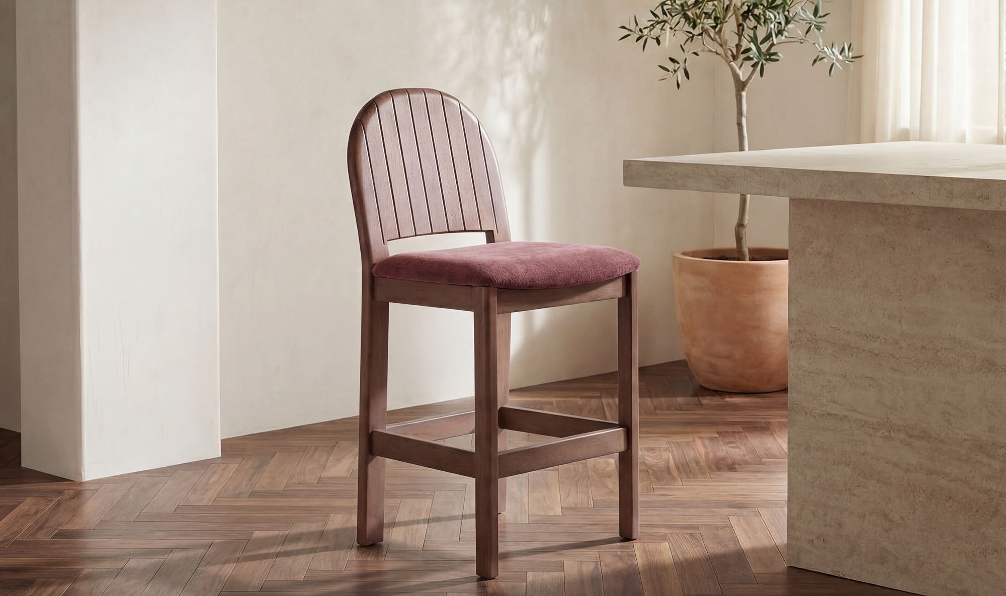 Emil Counter Stool Berry by Moe's Home Collection - view 5