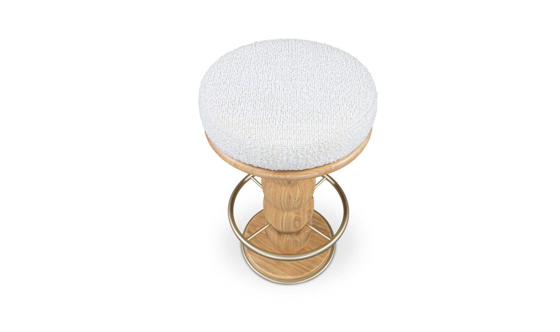Nio Swivel Counter Stool White Mist by Moe's Home Collection - view 6