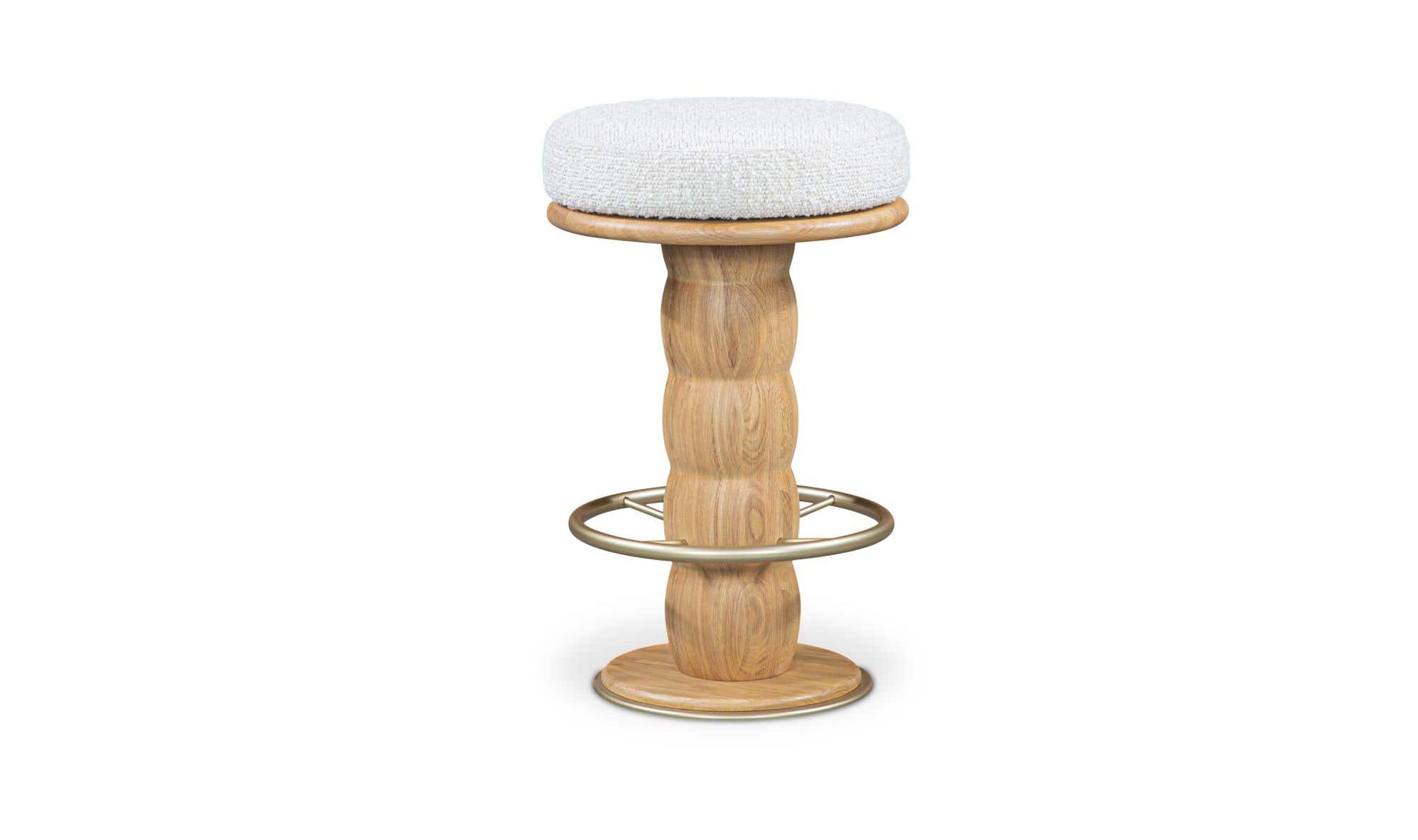 Nio Swivel Counter Stool White Mist by Moe's Home Collection - view 4