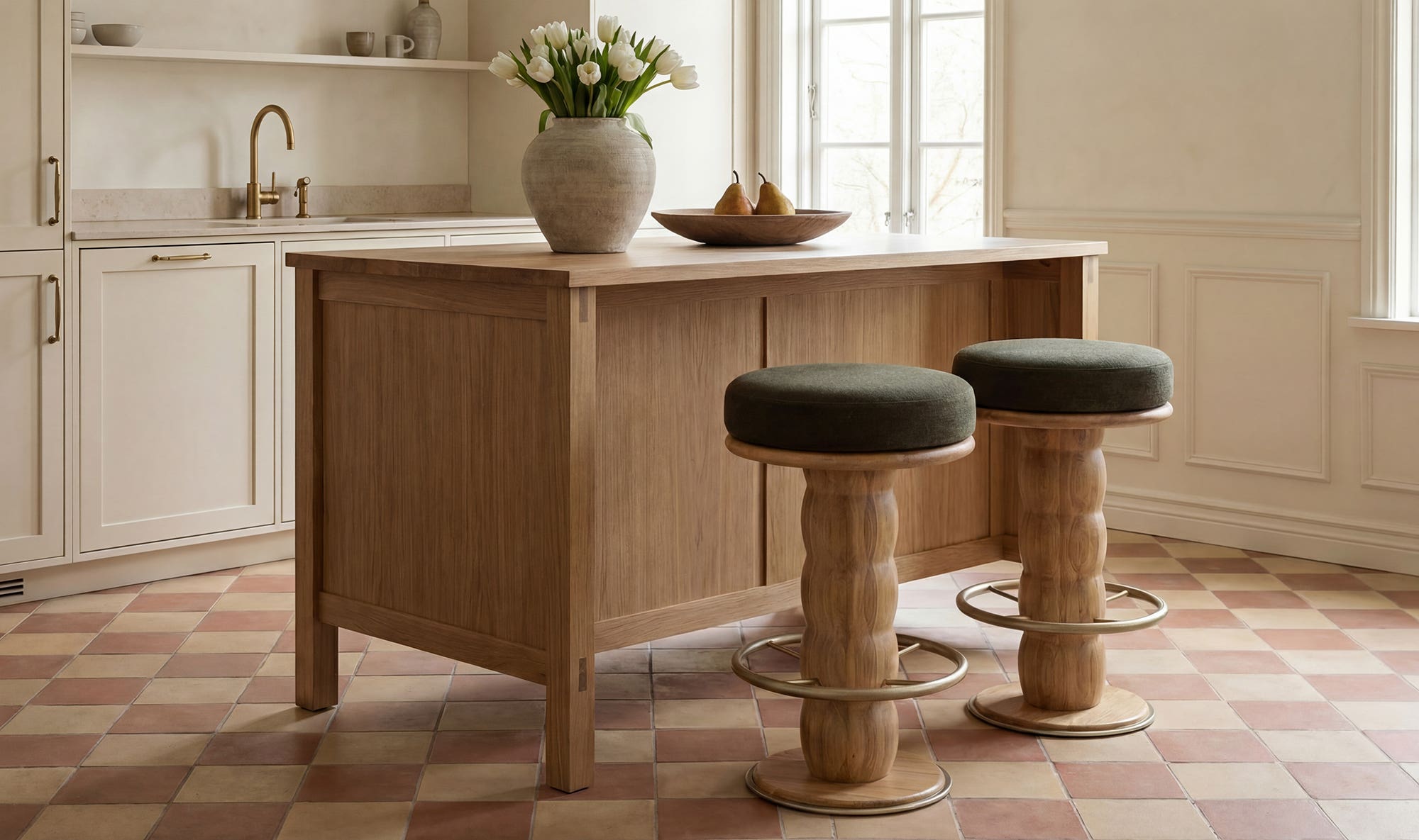 Nio Swivel Counter Stool  Dark Green by Moe's Home Collection - view 5