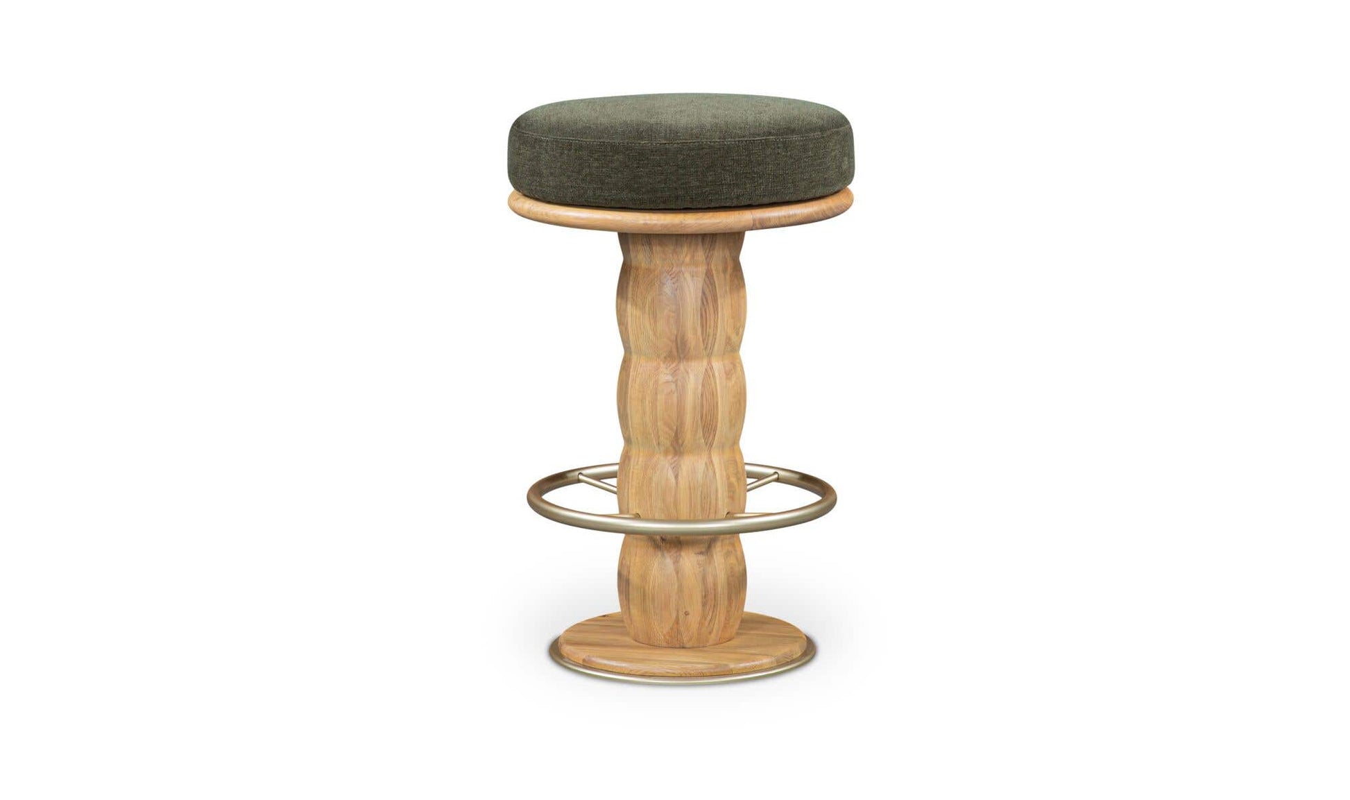 Nio Swivel Counter Stool  Dark Green by Moe's Home Collection - view 4