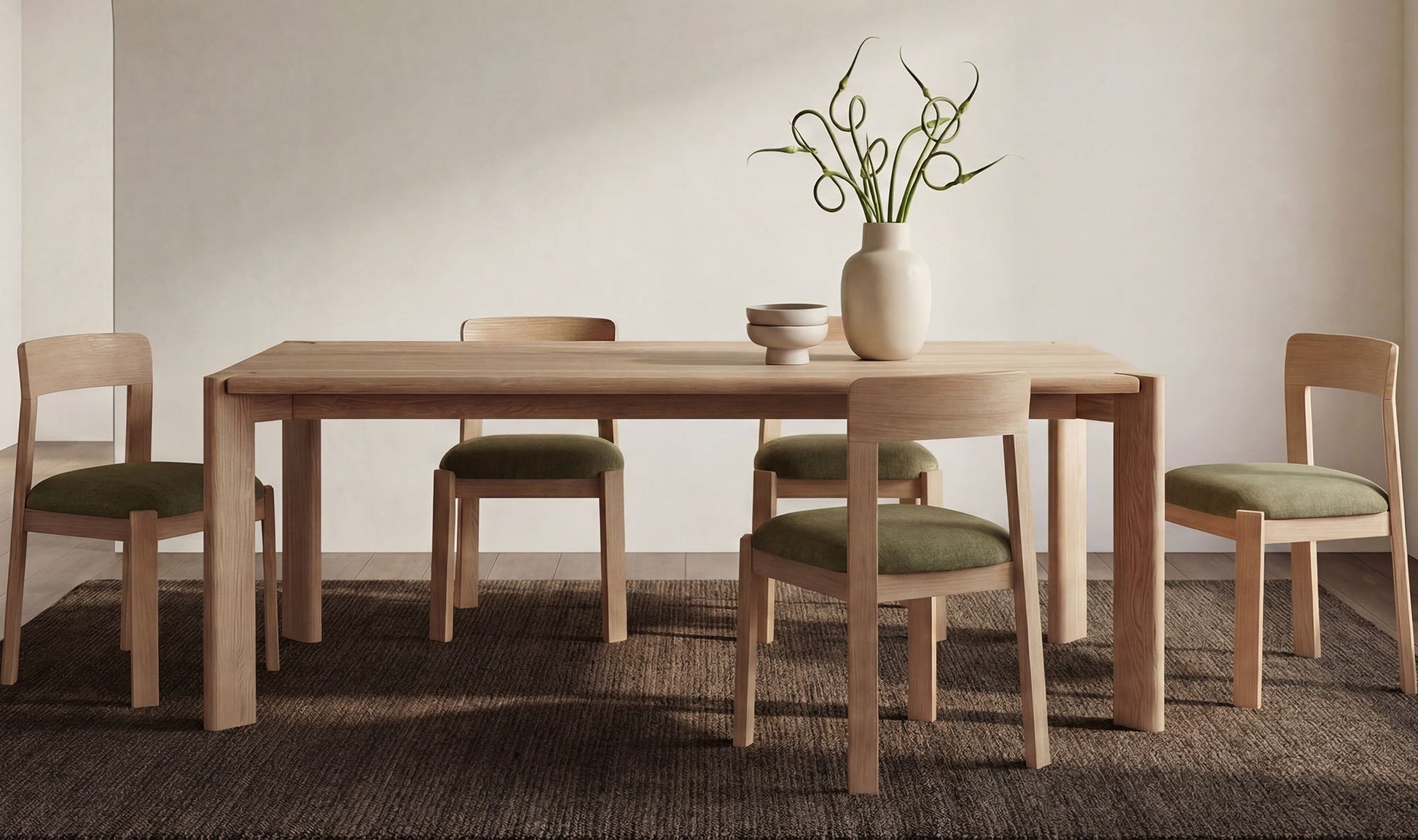Oli Dining Chair Dark Green-Set of Two by Moe's Home Collection - view 5