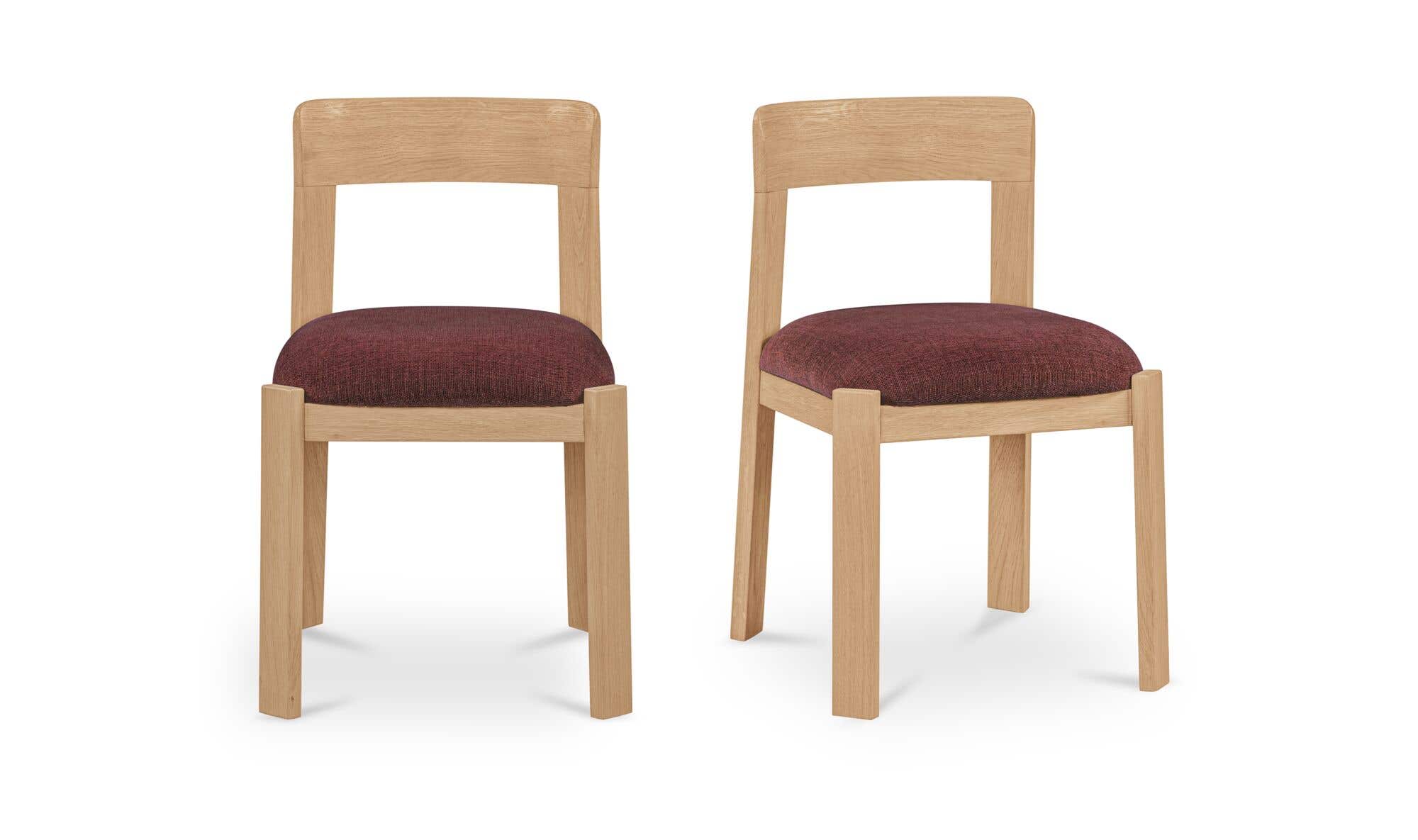 Oli Dining Chair Berry-Set of Two by Moe's Home Collection - view 4