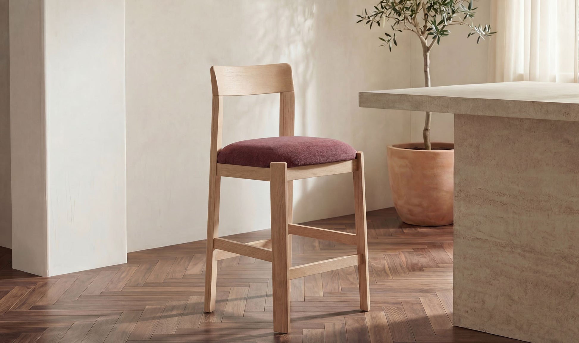 Oli Counter Stool Berry by Moe's Home Collection - view 5