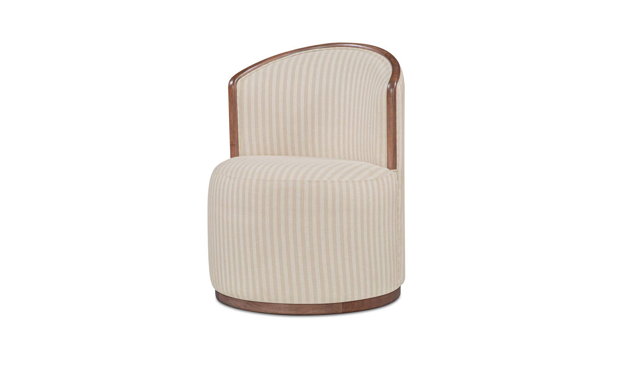 Rossi Swivel Dining Chair Stripe by Moe's Home Collection - view 5