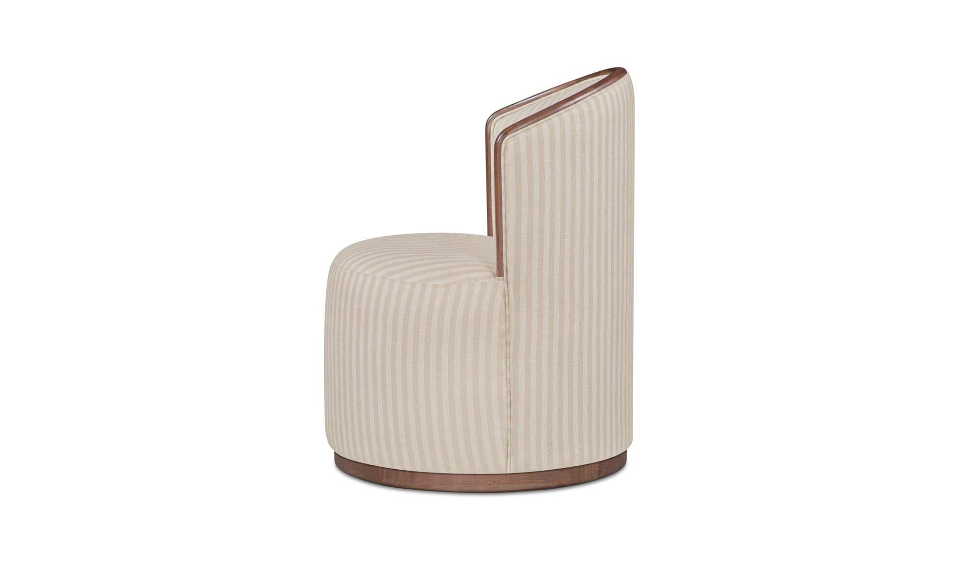 Rossi Swivel Dining Chair Stripe by Moe's Home Collection - view 6