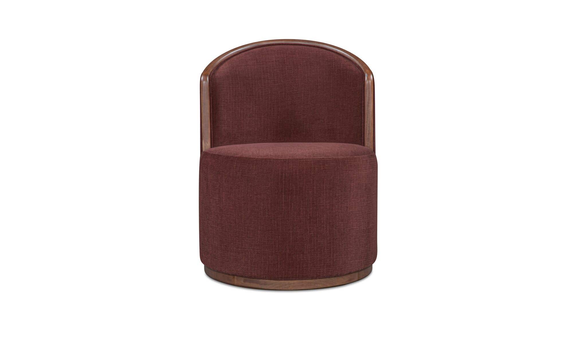 Rossi Swivel Dining Chair Berry by Moe's Home Collection - view 7