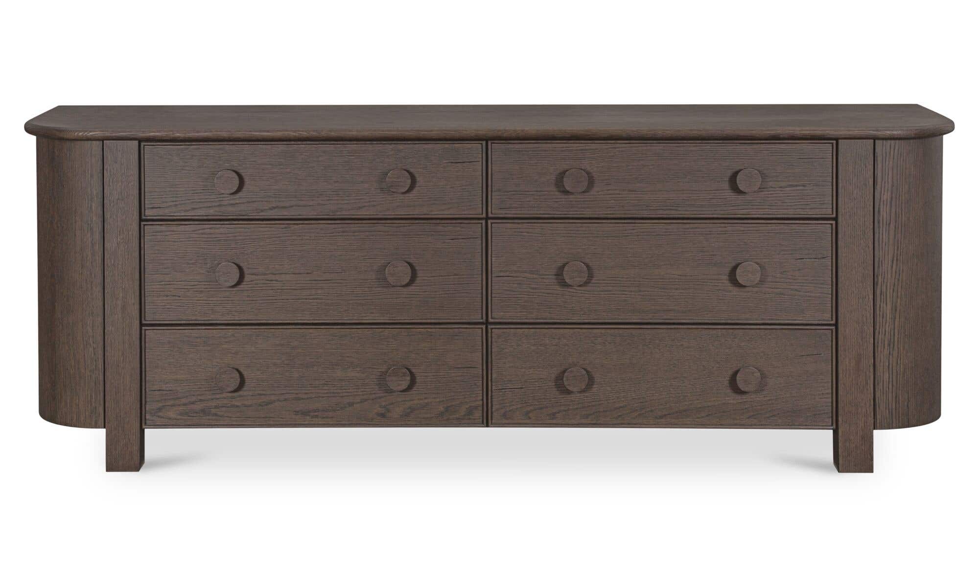 Loren 6 Drawer Dresser Dark Brown by Moe's Home Collection - view 9