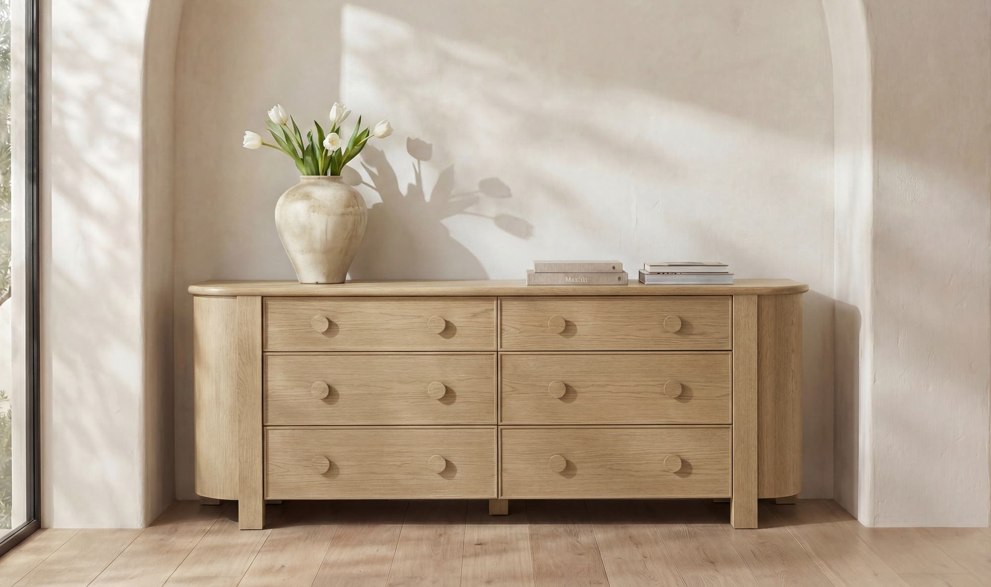 Loren 6 Drawer Dresser Natural by Moe's Home Collection - view 5