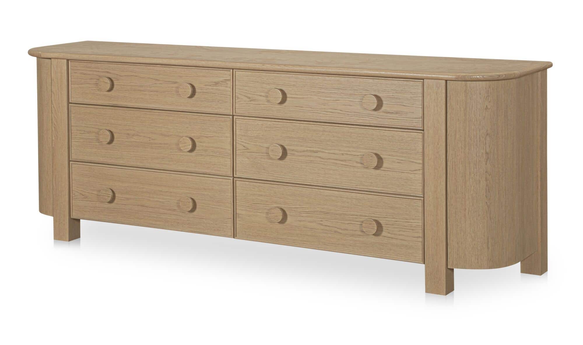 Loren 6 Drawer Dresser Natural by Moe's Home Collection - view 7