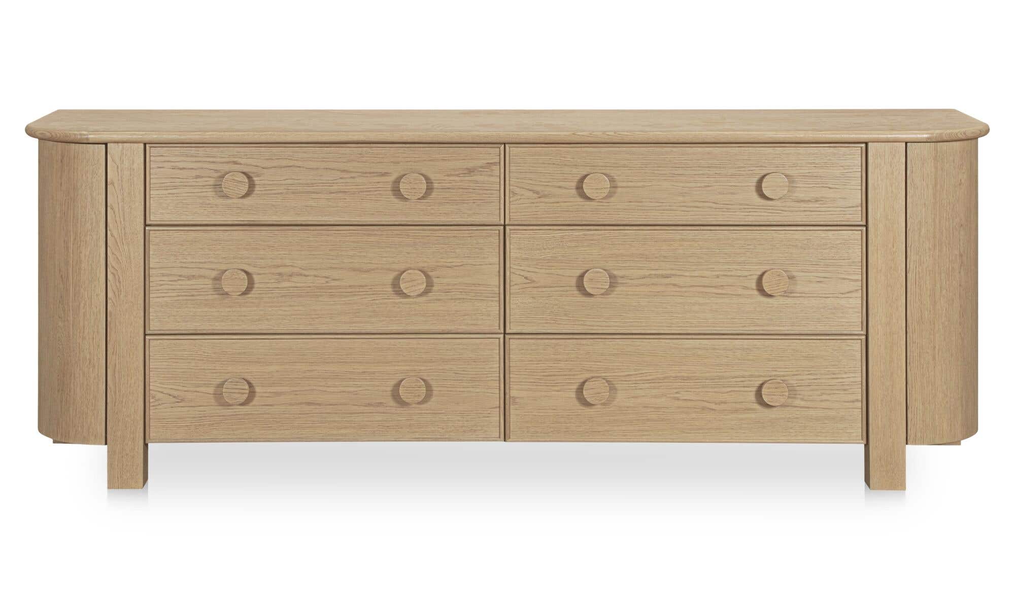 Loren 6 Drawer Dresser Natural by Moe's Home Collection - view 4