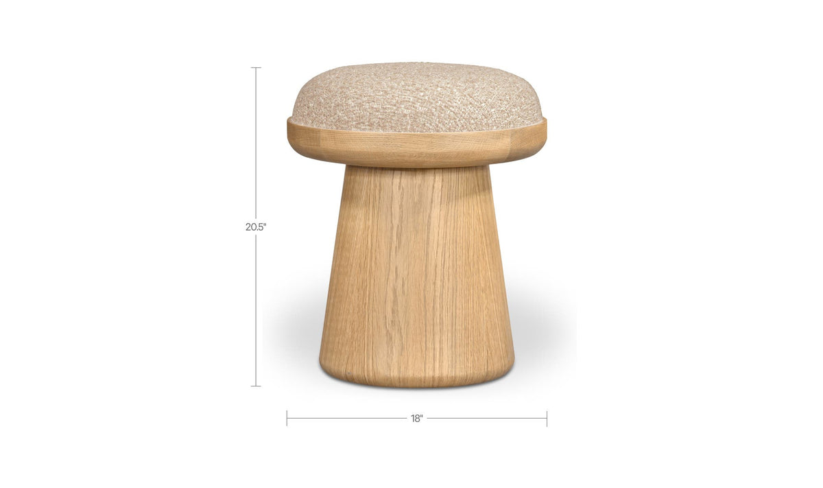 Nadia Swivel Accent Stool Textured Oat by Moe's Home Collection - view 8