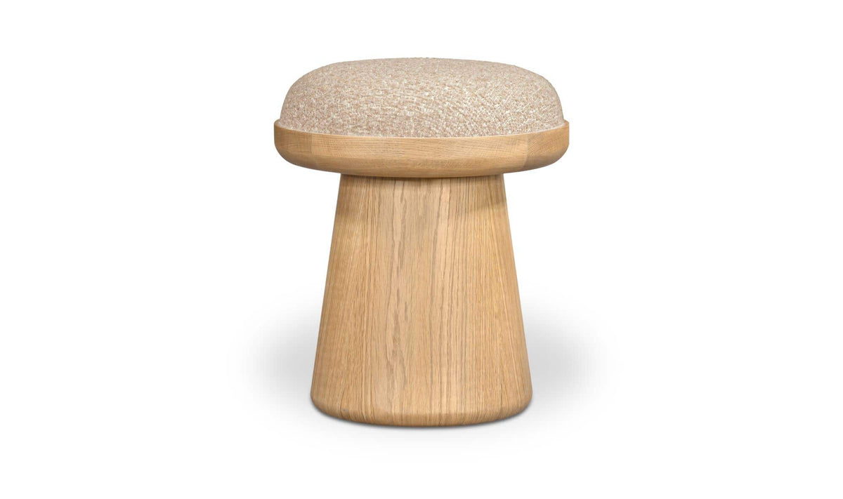 Nadia Swivel Accent Stool Textured Oat by Moe's Home Collection - view 2