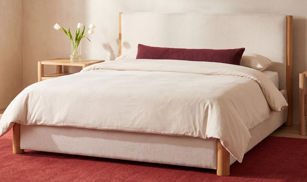 Post King Bed Natural Oak Oat by Moe's Home Collection - view 3