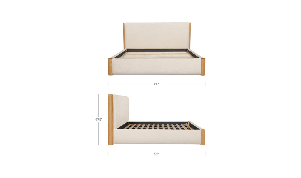 Post King Bed Natural Oak Oat by Moe's Home Collection - view 13
