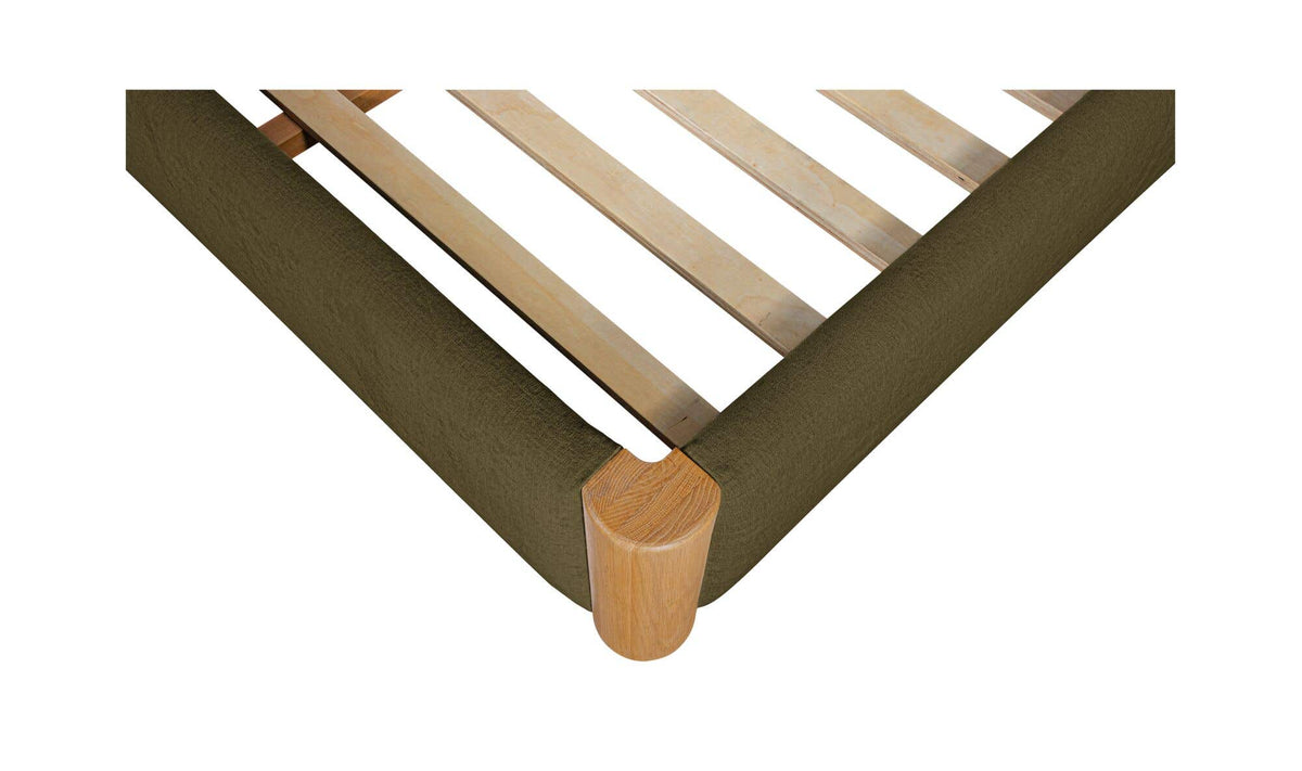 Post King Bed Natural Oak Dark Green by Moe's Home Collection - view 11