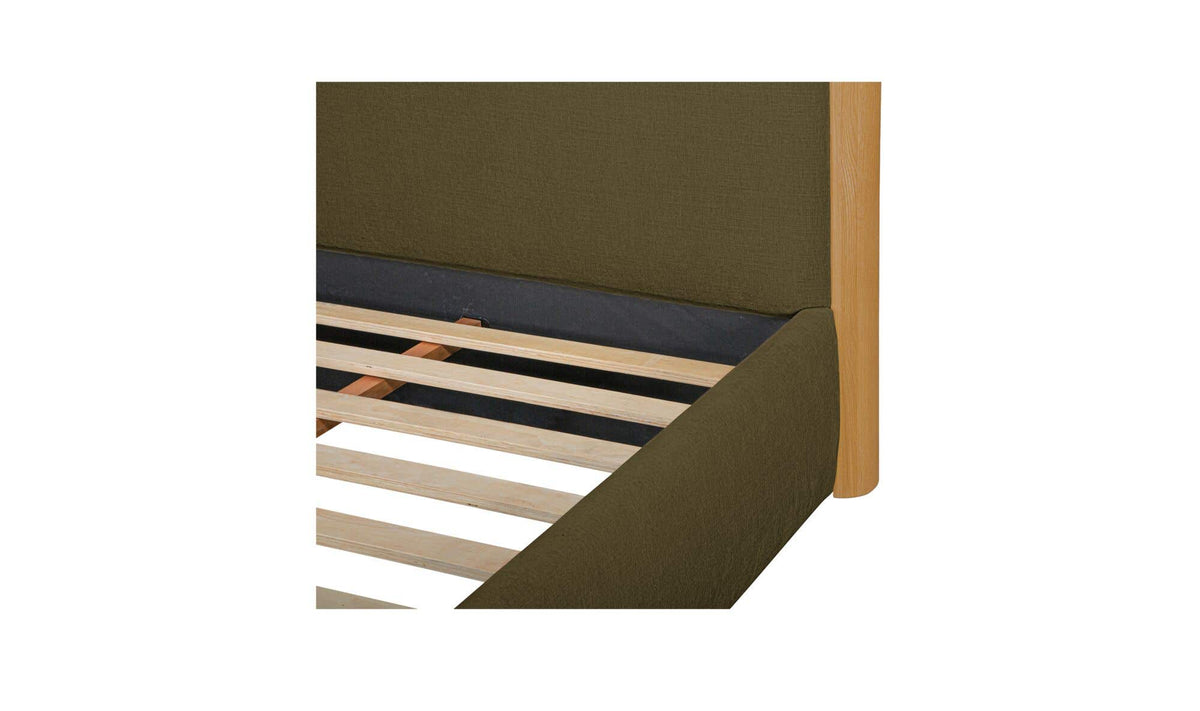 Post King Bed Natural Oak Dark Green by Moe's Home Collection - view 9