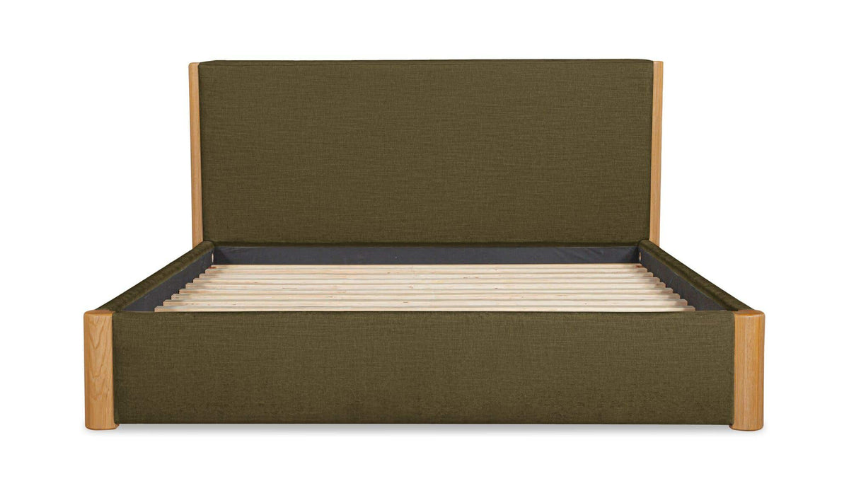 Post King Bed Natural Oak Dark Green by Moe's Home Collection - view 4