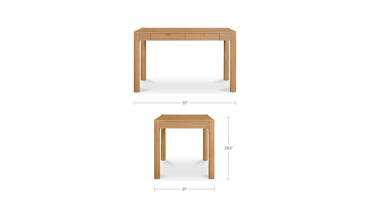 Post Desk Oak Natural by Moe's Home Collection - view 12