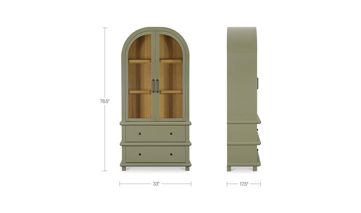 Enid Tall Cabinet Green by Moe's Home Collection - view 14