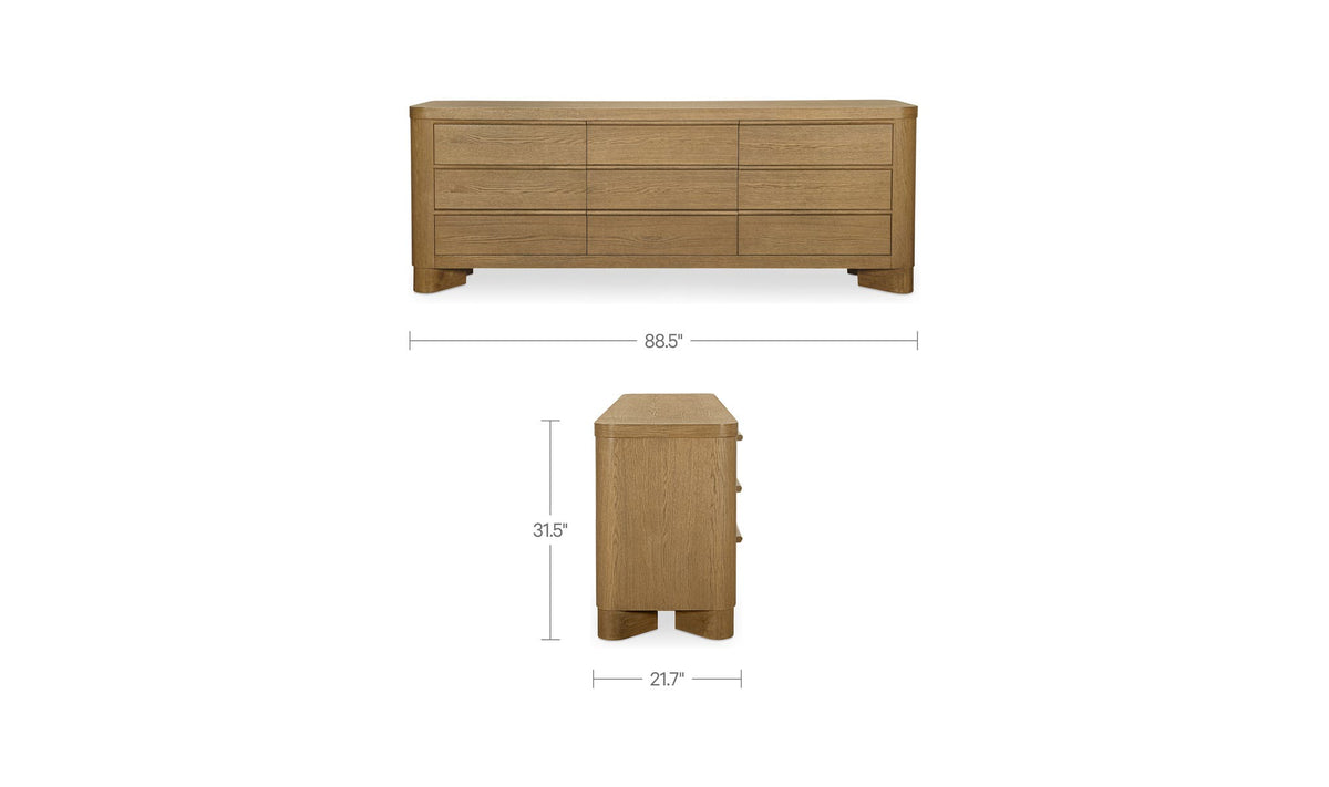 Segment 9 Drawer Dresser Heritage Brown by Moe's Home Collection - view 16