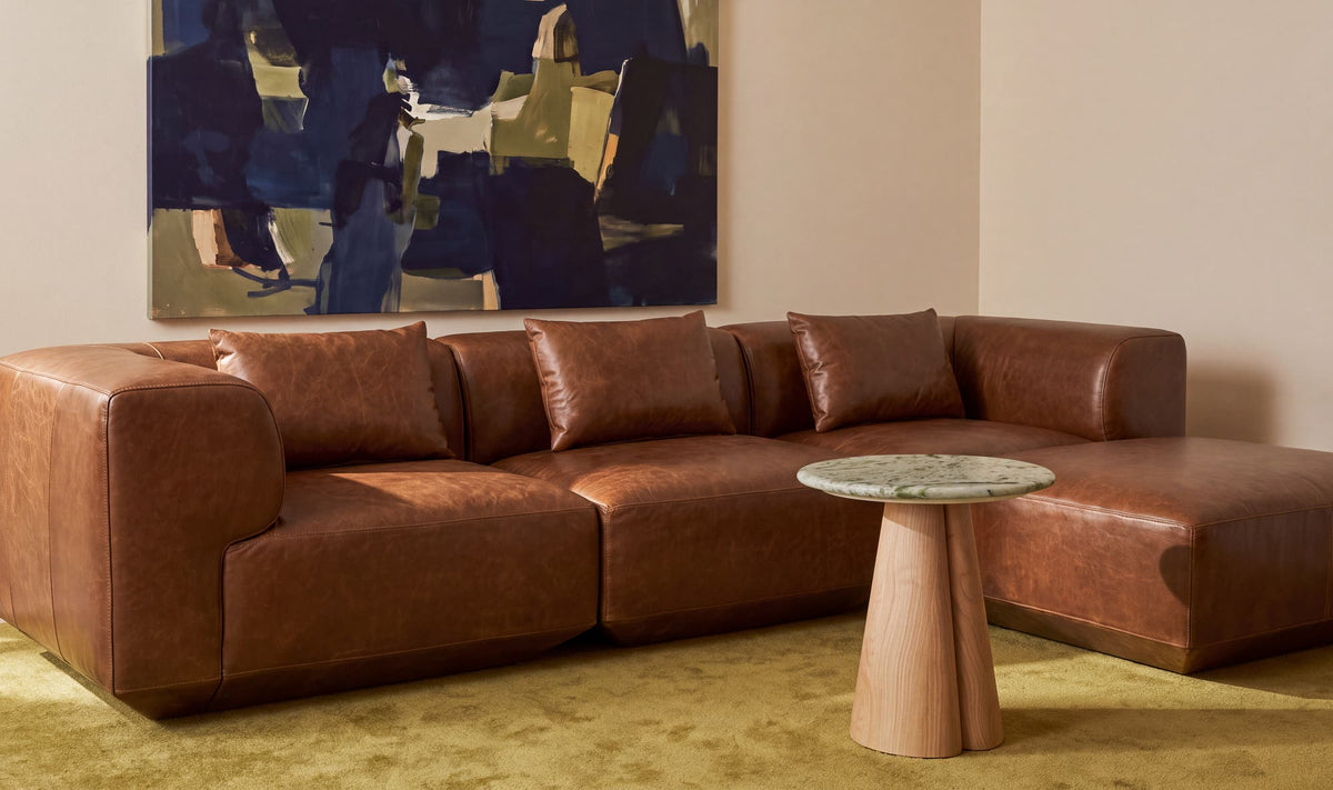 Goodwin Slipper Chair Dark Brown Leather by Moe's Home Collection - view 3