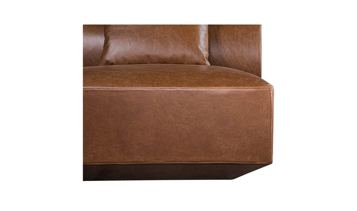 Goodwin Slipper Chair Dark Brown Leather by Moe's Home Collection - view 8