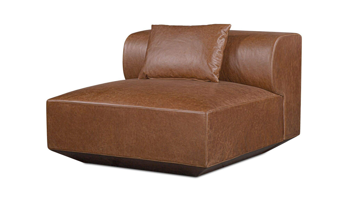 Goodwin Slipper Chair Dark Brown Leather by Moe's Home Collection - view 4