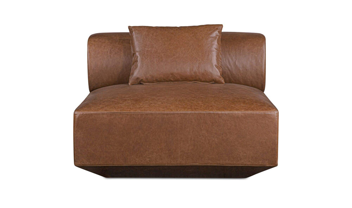 Goodwin Slipper Chair Dark Brown Leather by Moe's Home Collection - view 2