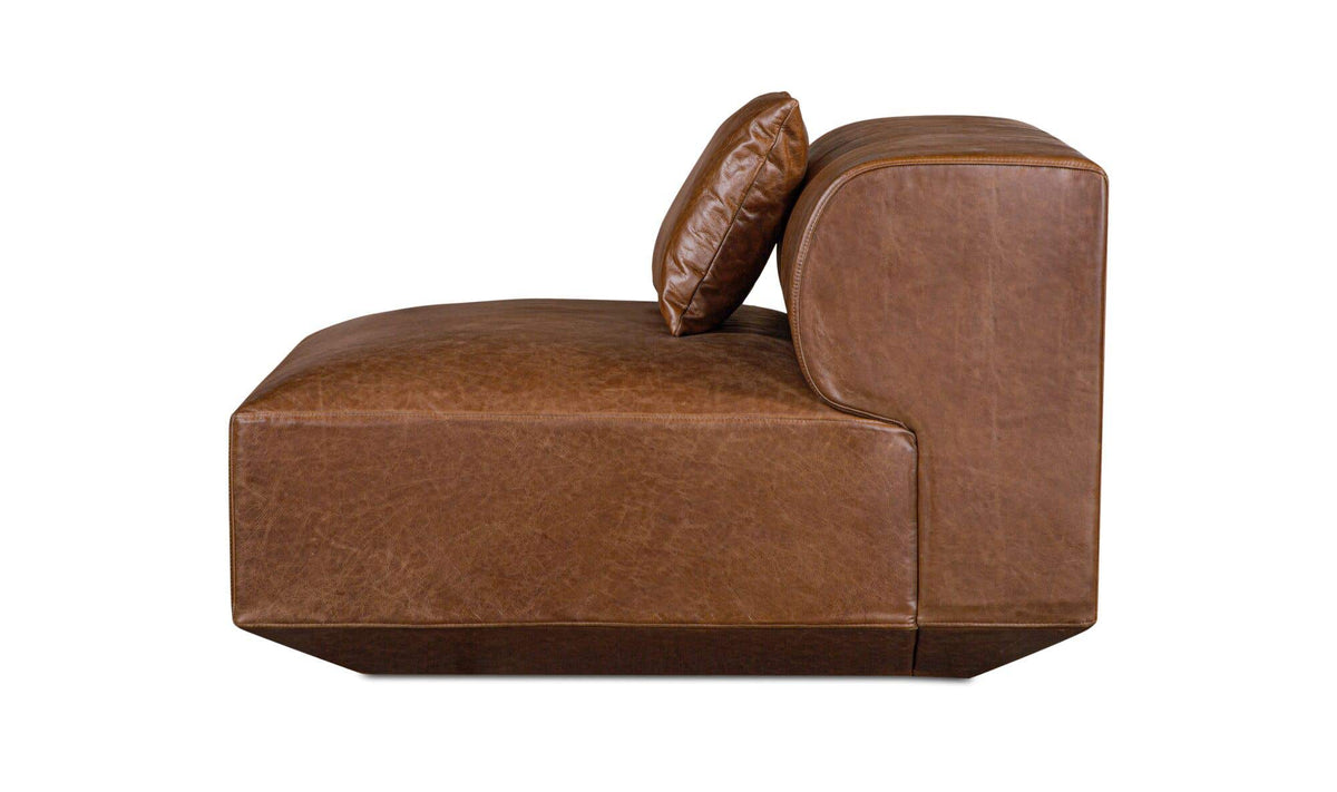 Goodwin Slipper Chair Dark Brown Leather by Moe's Home Collection - view 5