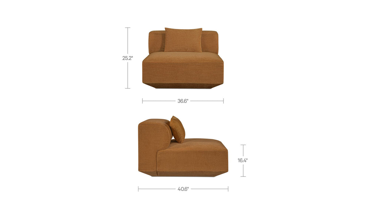 Goodwin Slipper Chair Cognac by Moe's Home Collection - view 11