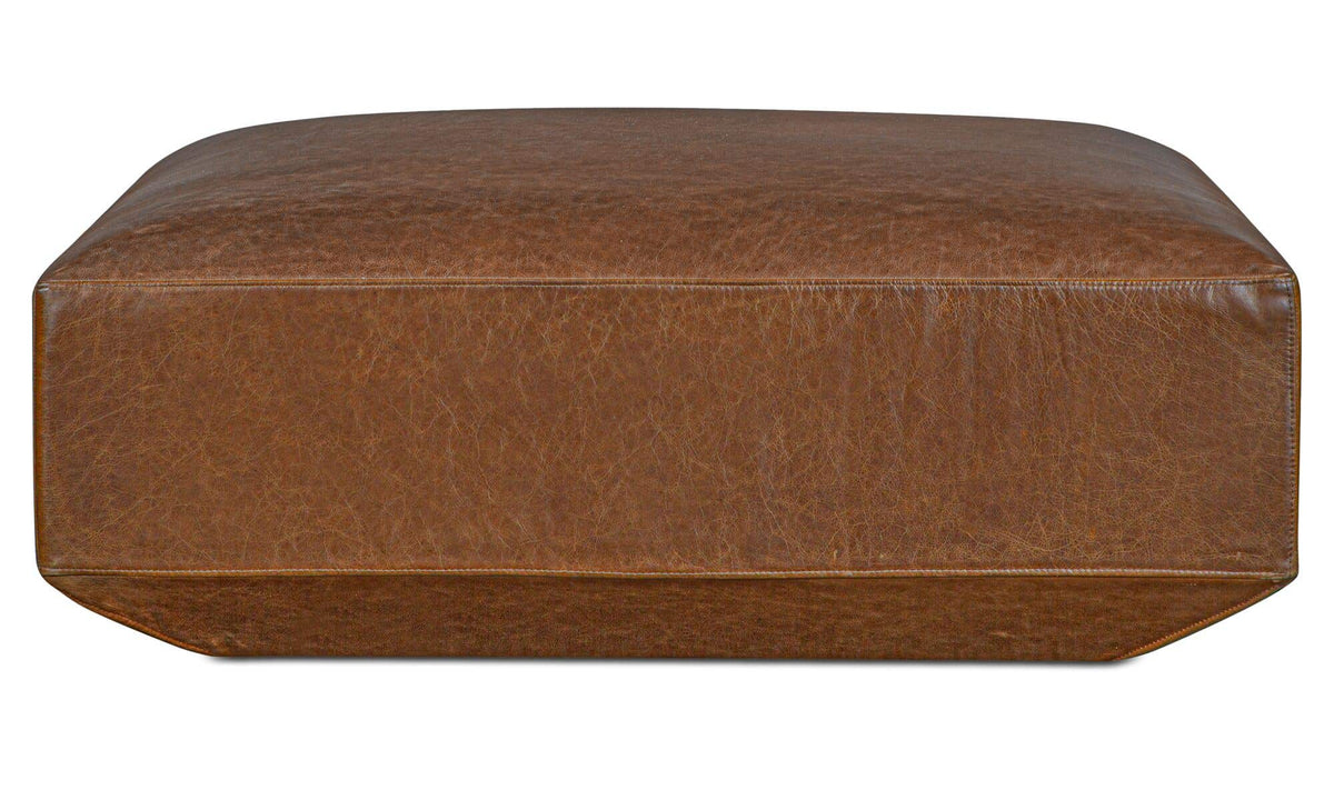 Goodwin Ottoman Dark Brown Leather by Moe's Home Collection - view 2