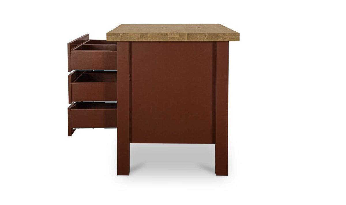 Rosemary Kitchen Island Red by Moe's Home Collection - view 7