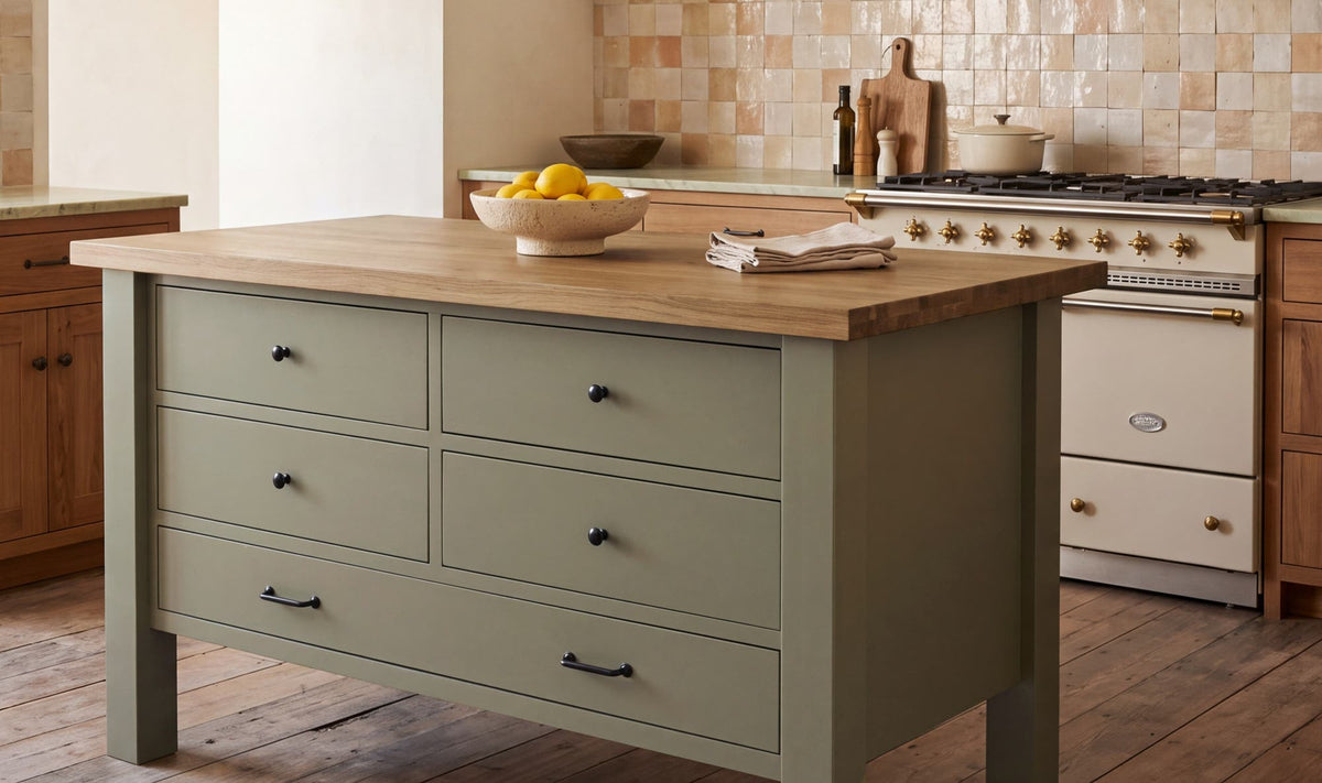 Rosemary Kitchen Island Green by Moe's Home Collection - view 3