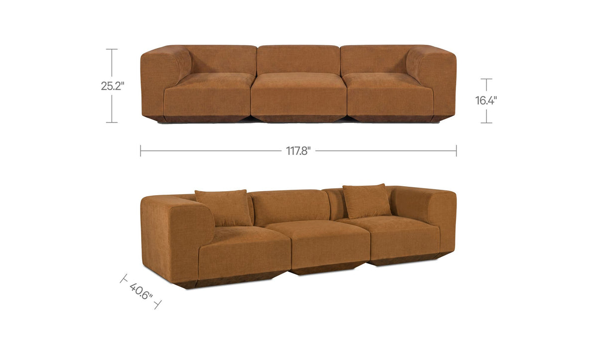 Goodwin Modular Sofa Cognac by Moe's Home Collection - view 6