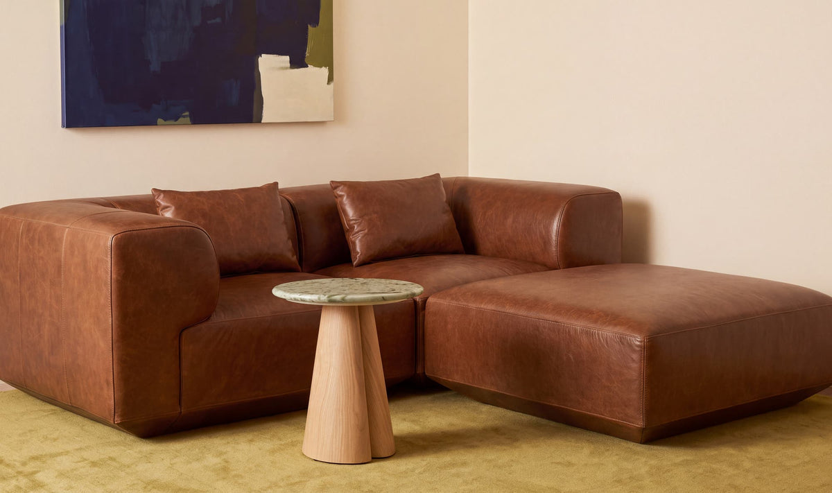 Goodwin Nook Modular Sectional Dark Brown Leather by Moe's Home Collection - view 3