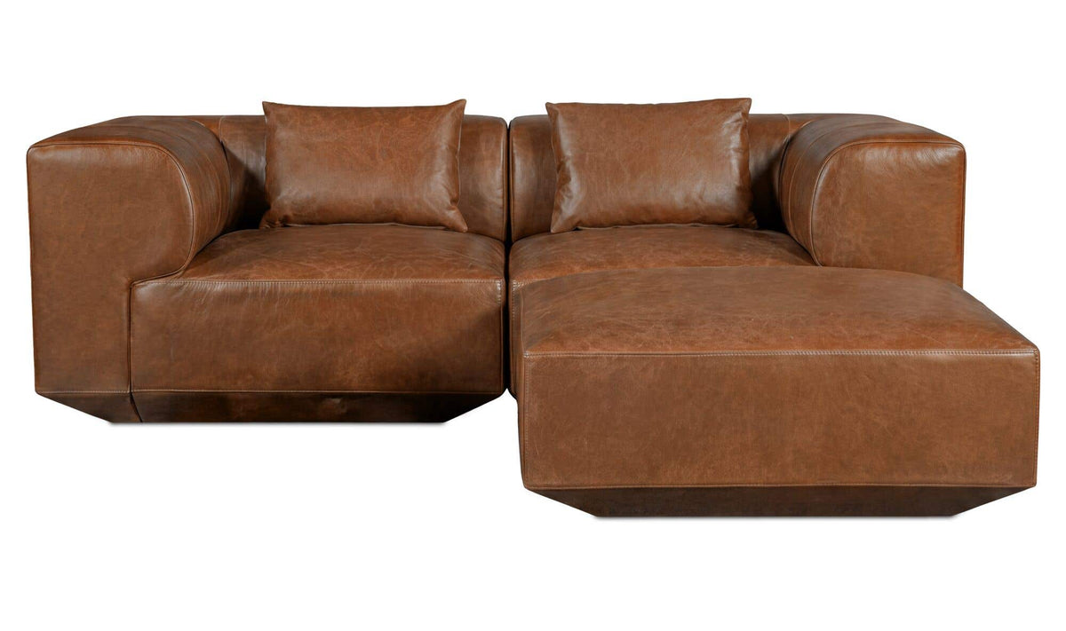 Goodwin Nook Modular Sectional Dark Brown Leather by Moe's Home Collection - view 2