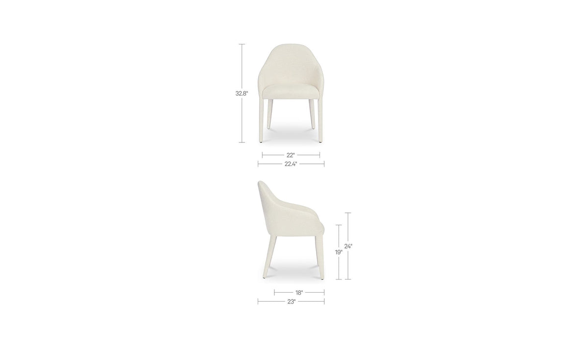 Meyers Dining Chair Off White by Moe's Home Collection - view 13