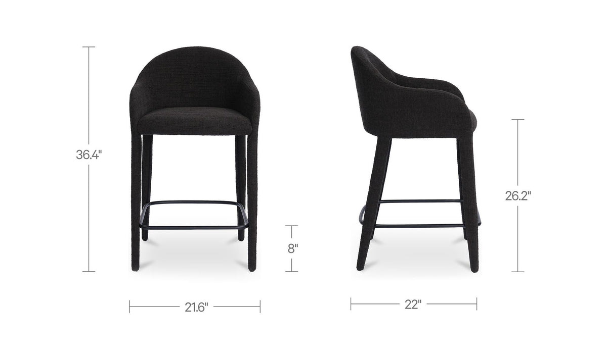Meyers Counter Stool Black by Moe's Home Collection - view 13