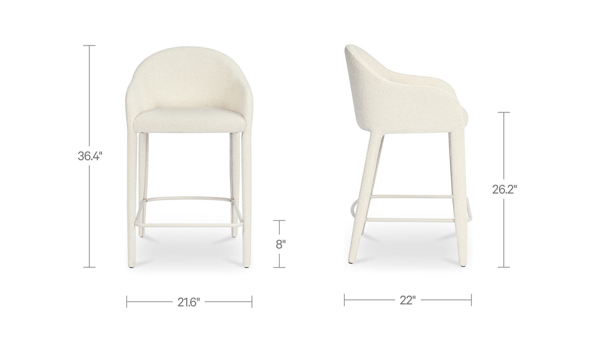 Meyers Counter Stool Off White by Moe's Home Collection - view 13
