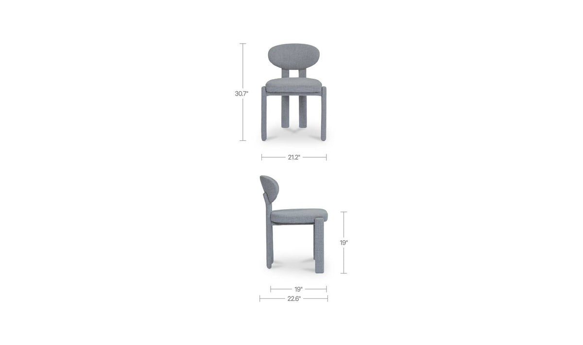 Sable Dining Chair Light Blue-Set of Two by Moe's Home Collection - view 16