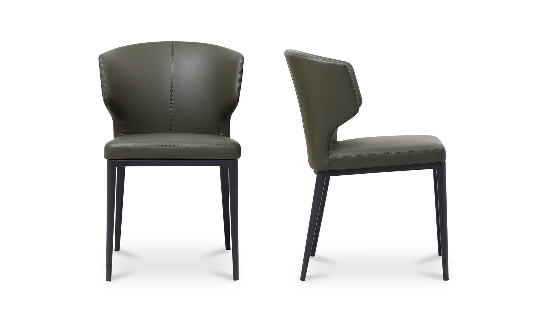 Delaney Dining Chair Dark Green-Set of Two by Moe's Home Collection - view 5