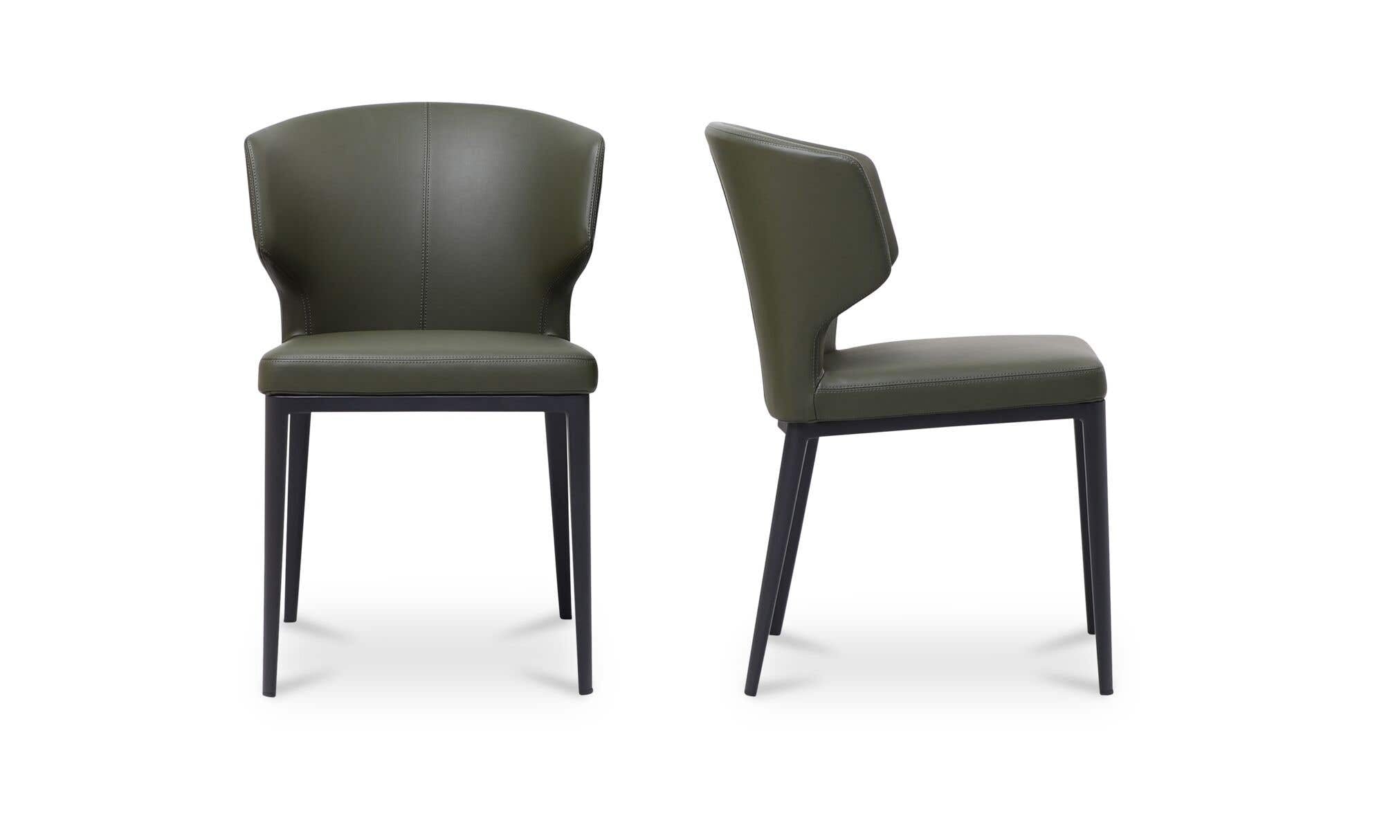 Delaney Dining Chair Dark Green-Set of Two by Moe's Home Collection - view 5