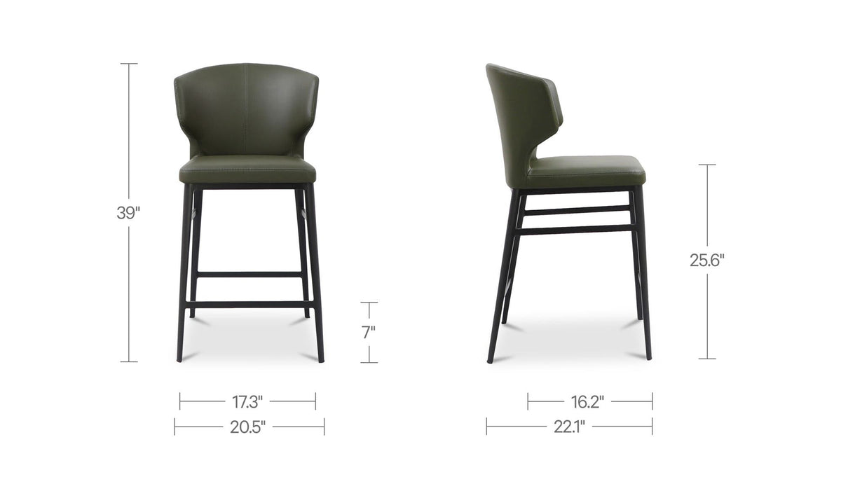 Delaney Counter Stool Dark Green by Moe's Home Collection - view 13