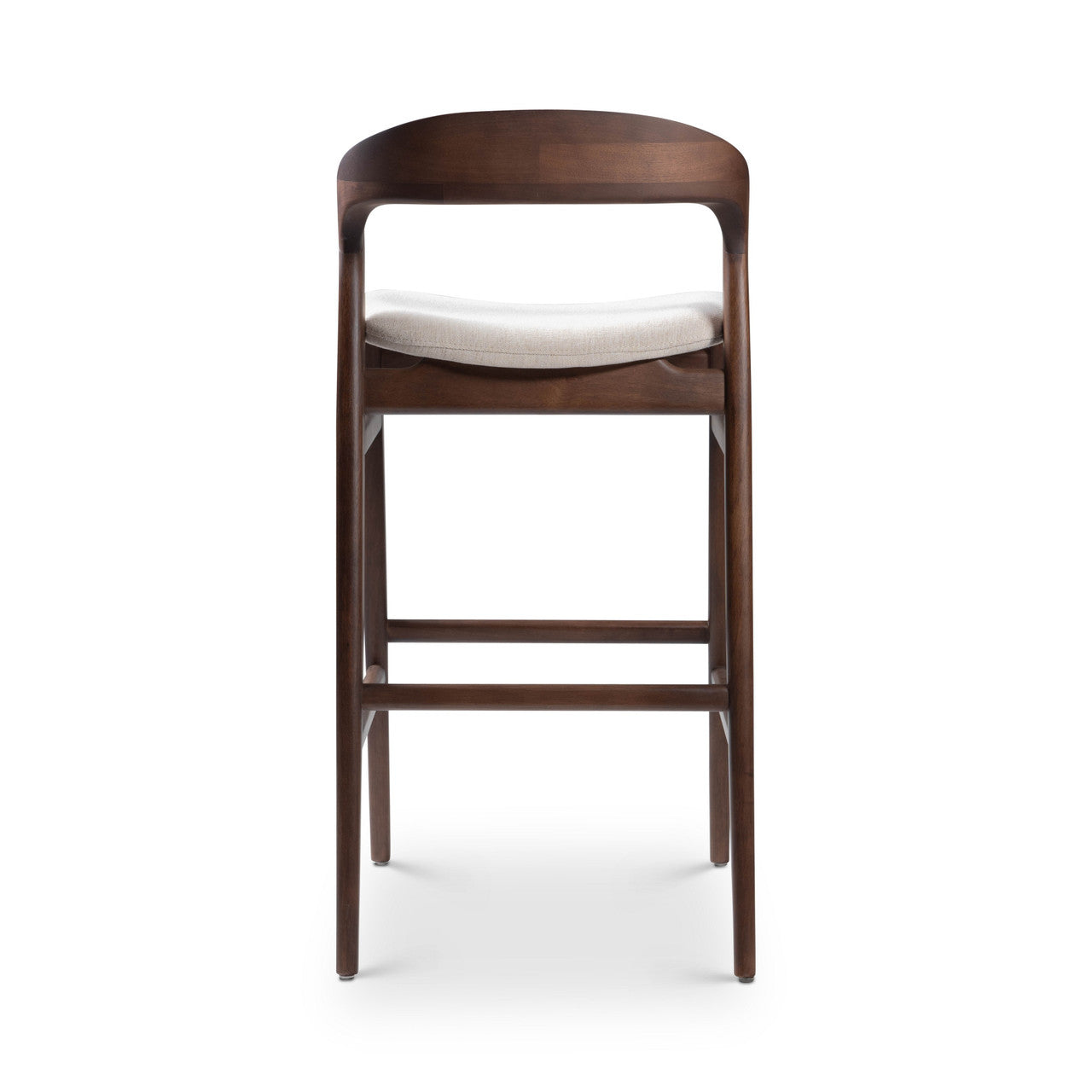 Modern Brazilian - Velma - Bar Stool - Medley Ivory Seat - Nogal Frame