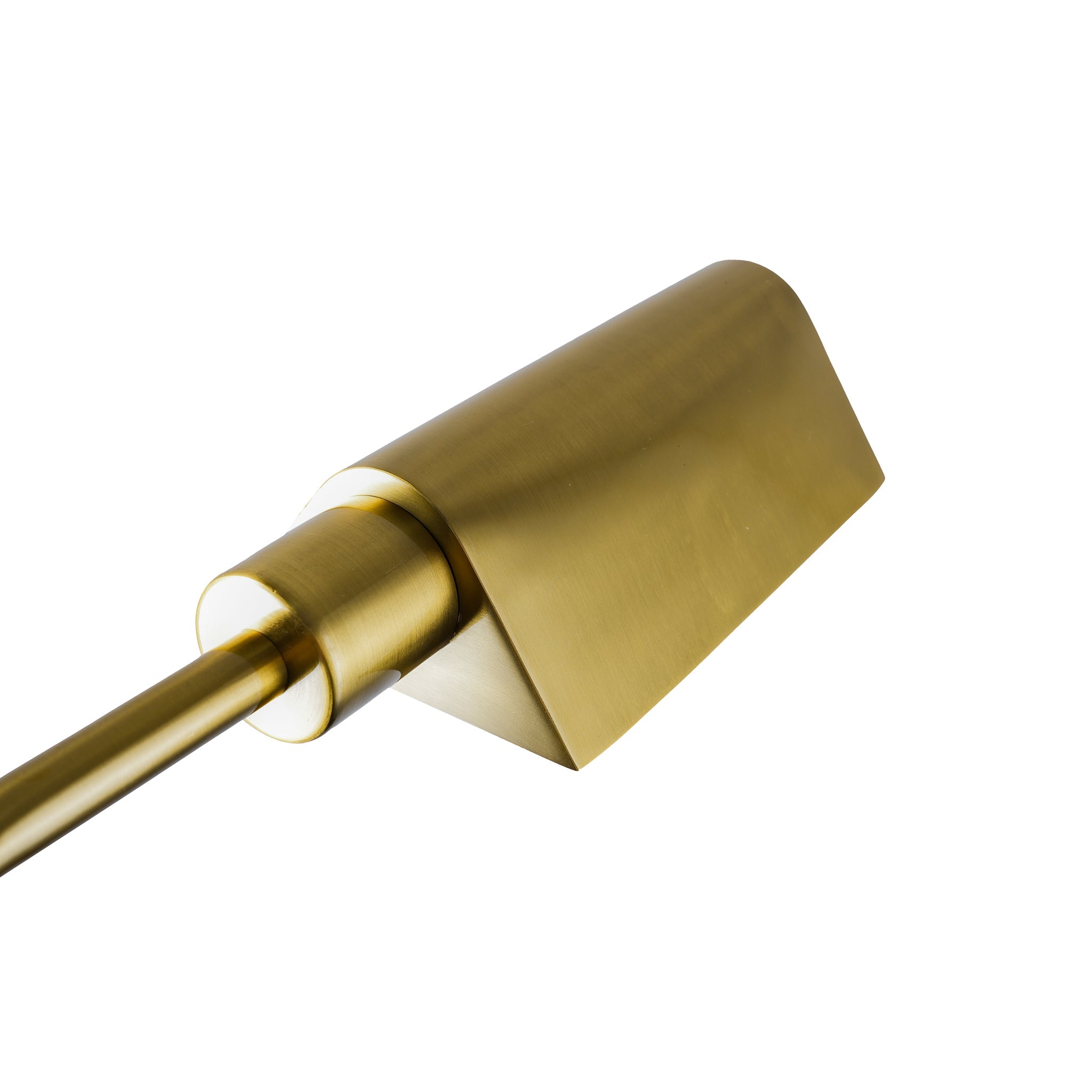 Elara Floor Lamp | Gold Brass Dome and Rattan Stem