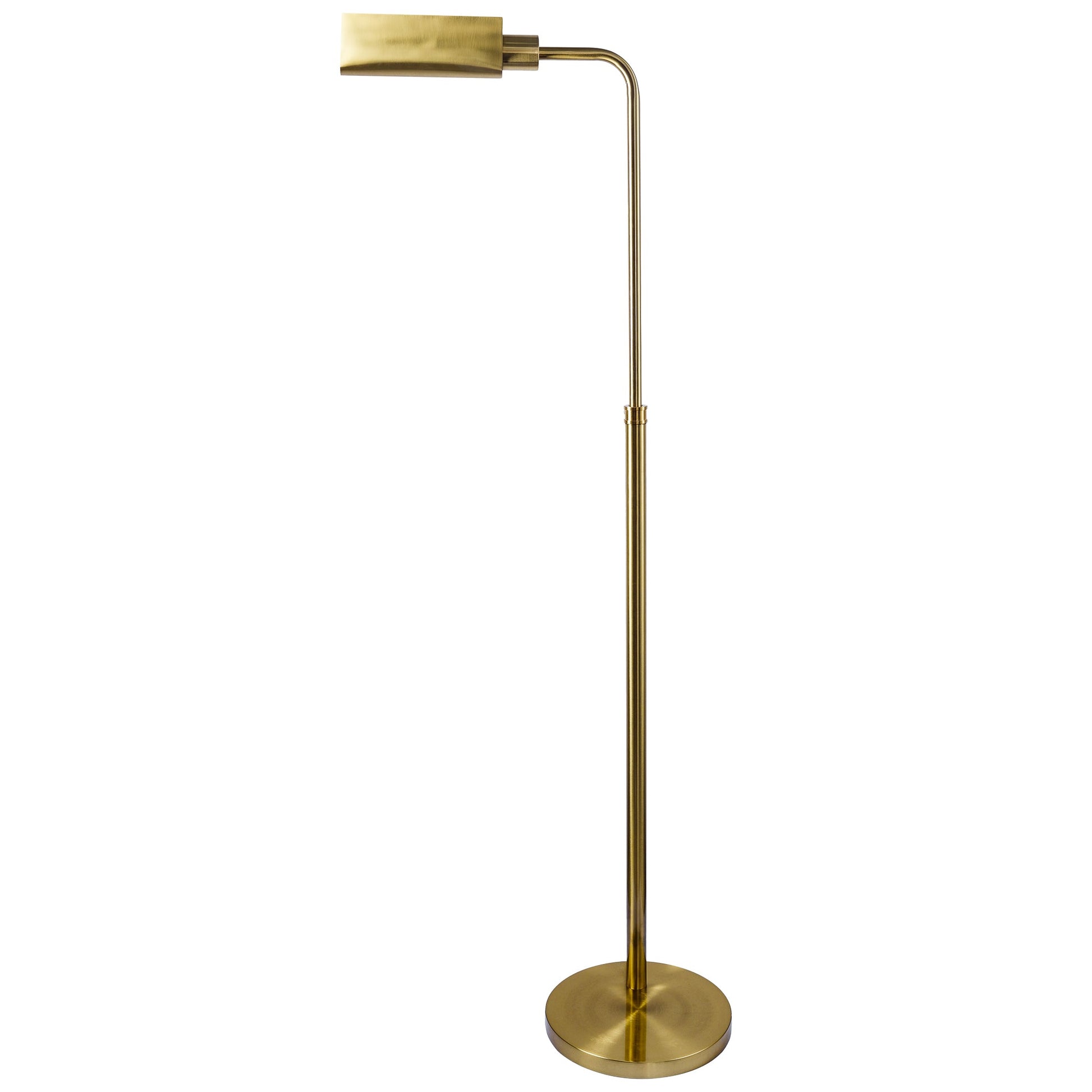 Elara Floor Lamp | Gold Brass Dome and Rattan Stem